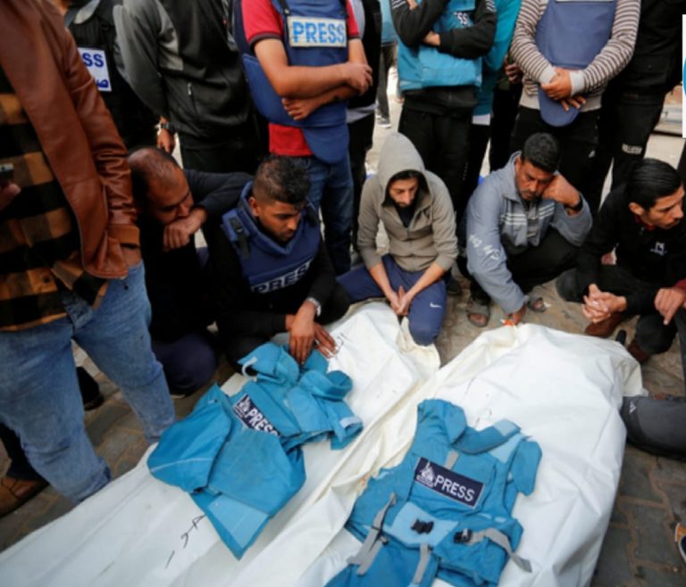 النصیرات کیمپ پر اسرائیلی حملے، 5 صحافی شہید