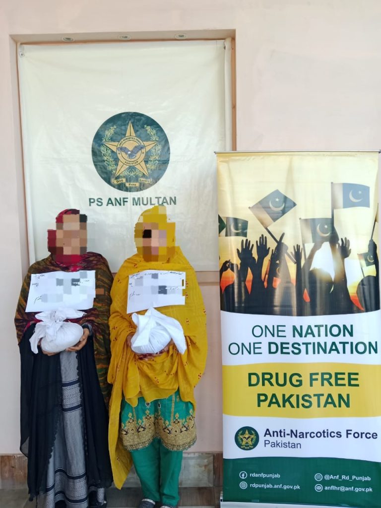 اے این ایف کامختلف شہروں میں منشیات اسمگلنگ کے خلاف کریک ڈاؤن 7ملزمان گرفتار