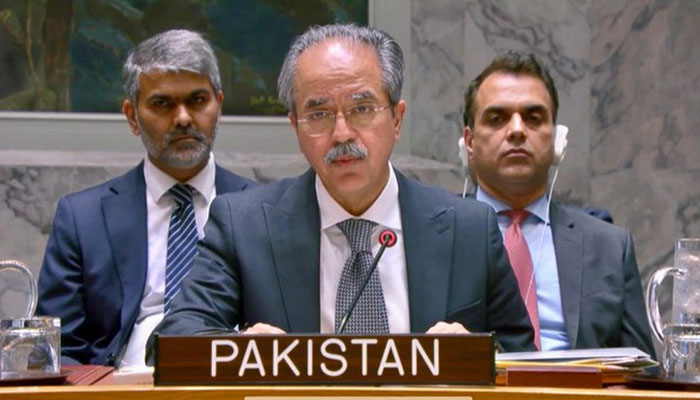 سلامتی کونسل: پاکستان کا کشیدگی کے خاتمے اور اسلام آباد مفاہمتی یادداشت پر عملدرآمد یقینی بنانے کا مطالبہ